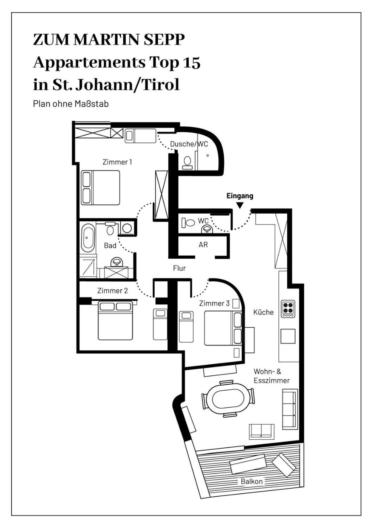 Zum Martin Sepp Appartements Im Martinshof Санкт-Йоганн Экстерьер фото